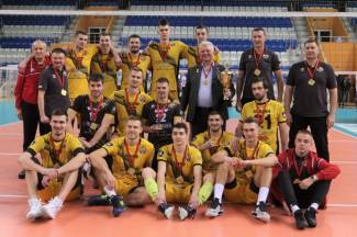The head of the region congratulated Shakhter volleyball players on winning the Belarus Cup